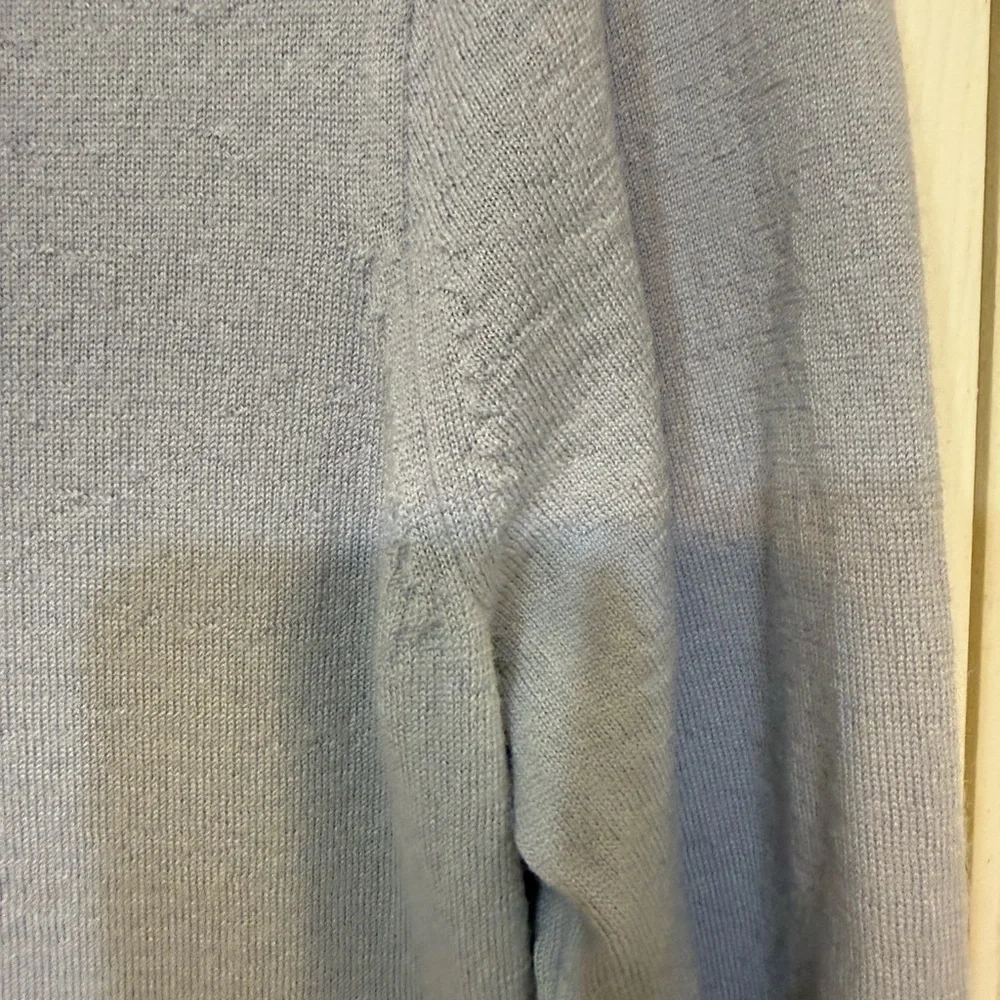 J. Crew Soft Blue Grey Merino Wool Light Top size‎ M